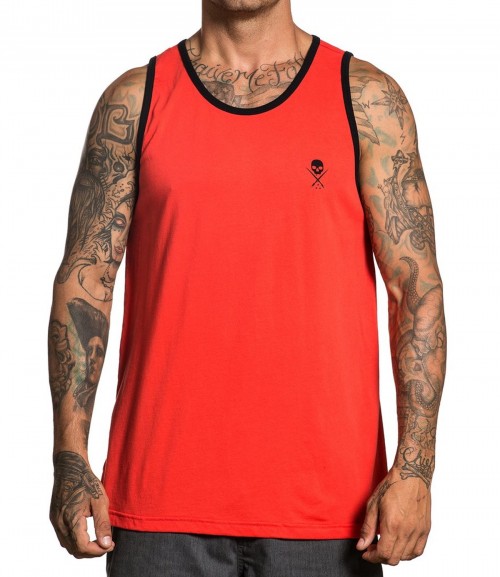 POPPY TANK TOP RED-BLACK