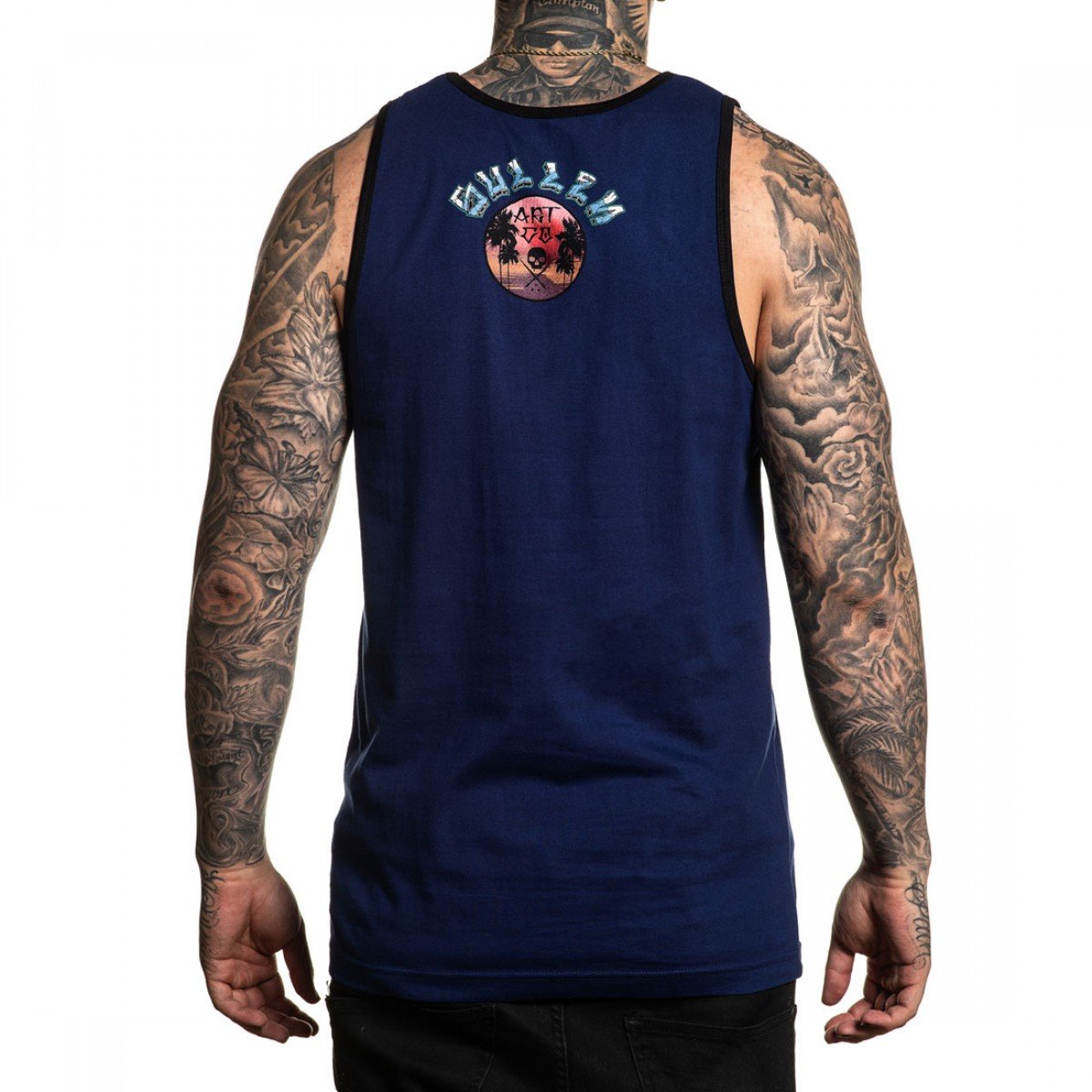 SIRENA MERMAID PIN UP TATTOOS PALM TREE SUNSET ART TANK TOP SHIRT - Sullenclothing